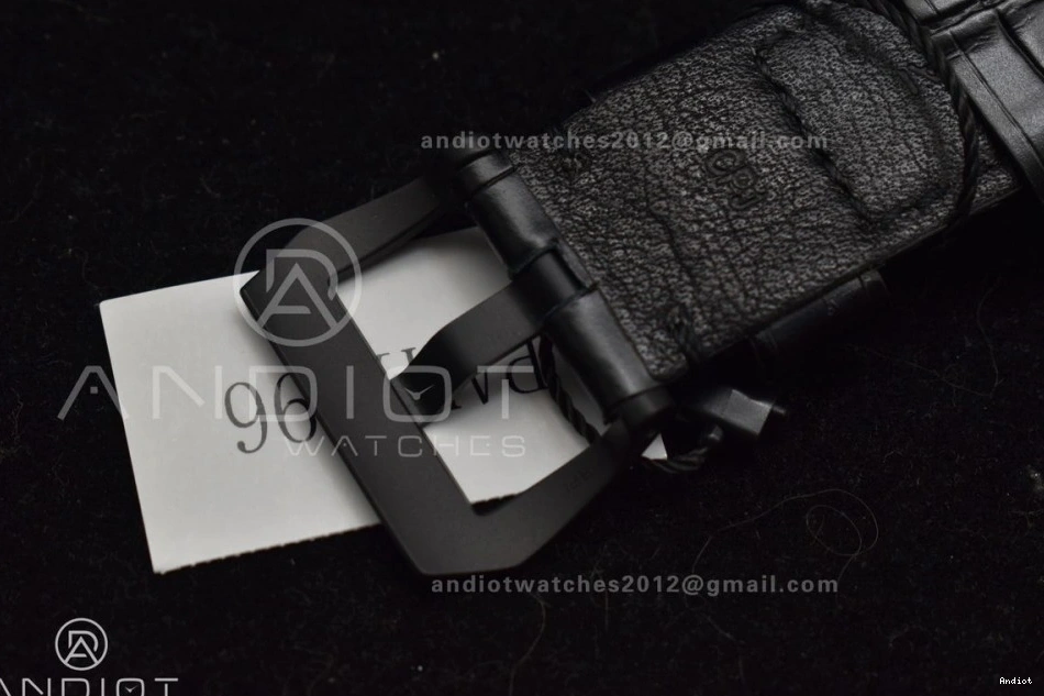 GMT Super Strap W Black VSF Leather P.9011 Dial Clone 42mm Black Best PAM1096 on Titanium Luminor 1:1 Edition 0223